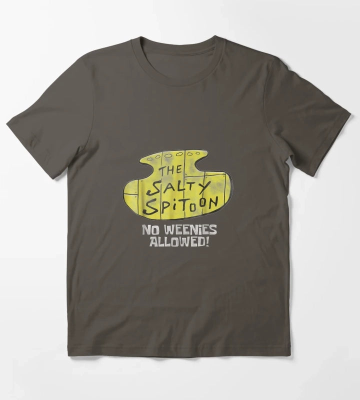 Nickelodeon Spongebob Salty Spitoon T Shirt T-Shirt Dark Grey