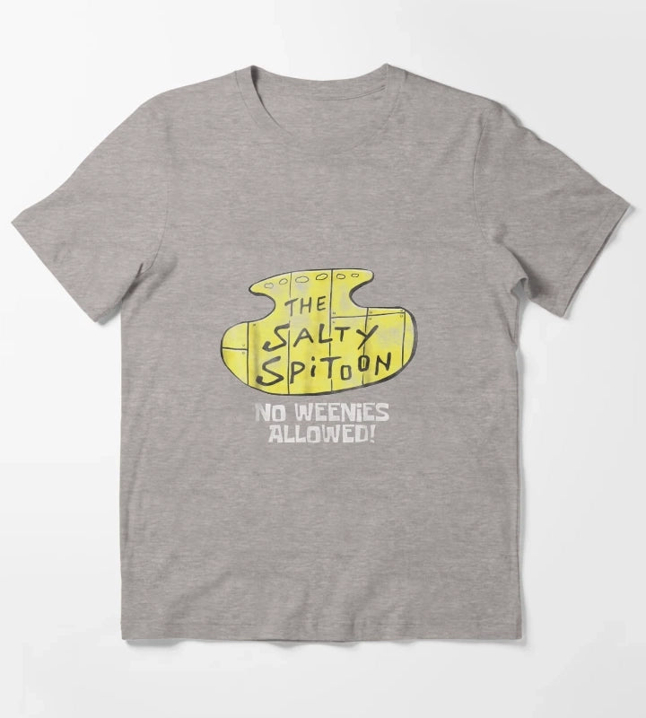 Nickelodeon Spongebob Salty Spitoon T Shirt T-Shirt Heather Grey