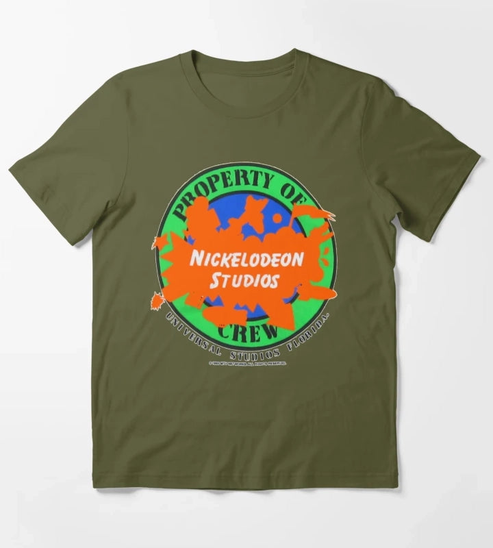 Nickelodeon Studios Crew Shirt T-Shirt Olive Green