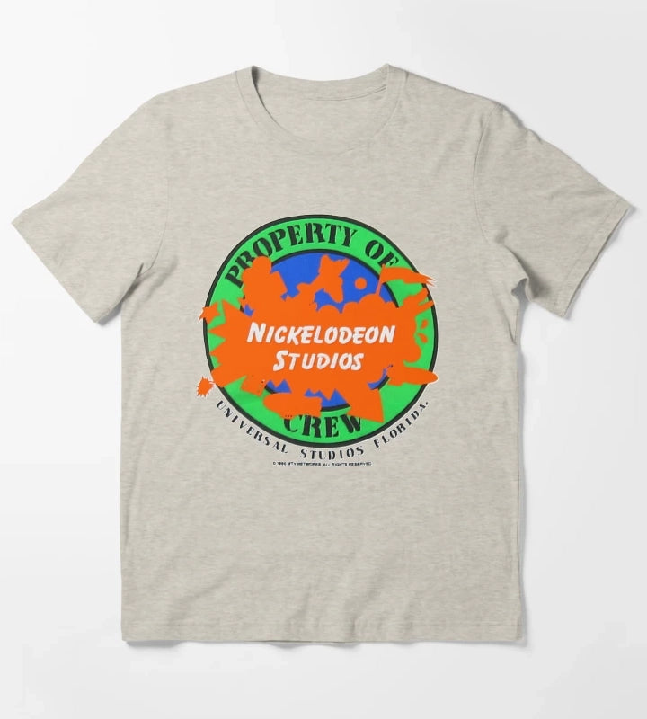 Nickelodeon Studios Property Of Crew Shirt Embossed Look T-Shirt Cream