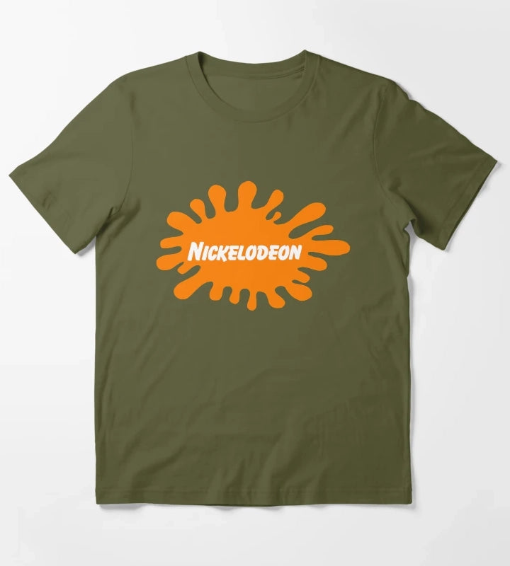 Nickelodeon logo classic t shirt T-Shirt Olive Green