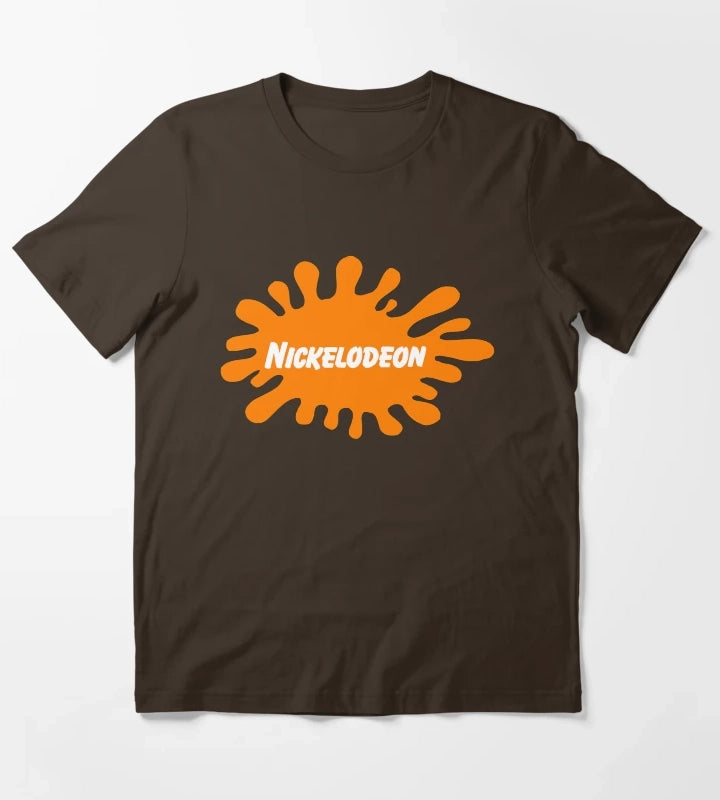 Nickelodeon logo classic t shirt T-Shirt Brown