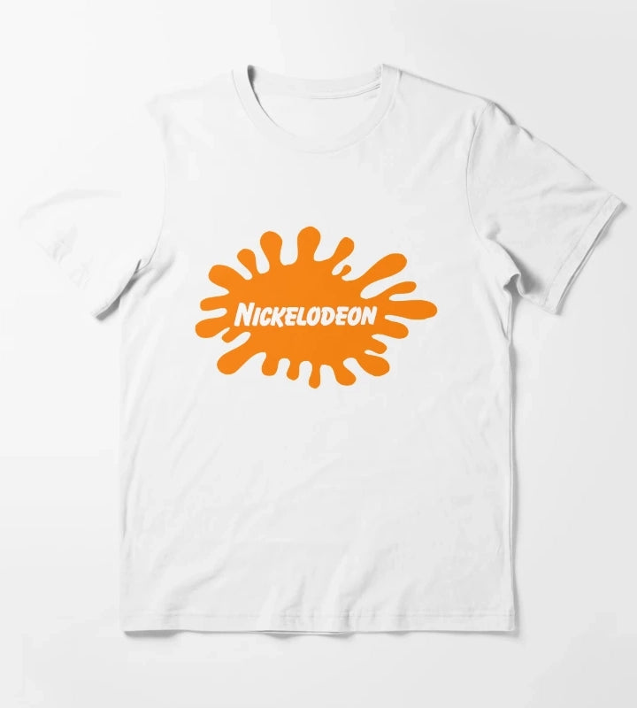 Nickelodeon logo classic t shirt T-Shirt White