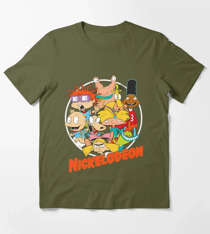 Nickelodeons Cartoon T-Shirt Olive Green