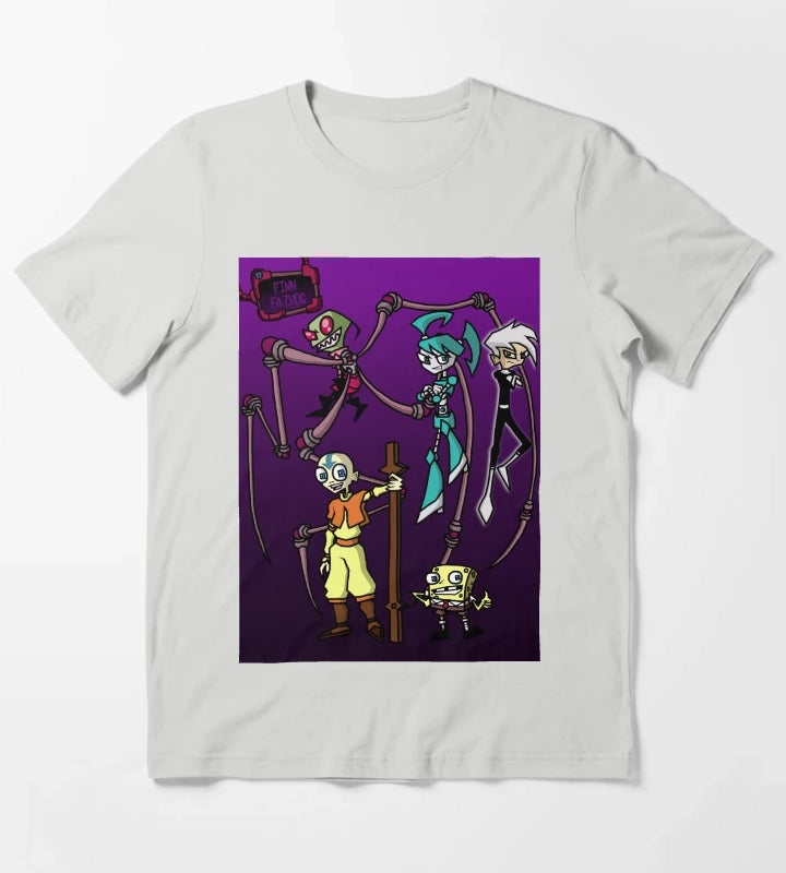 Nicktoon Invaders T-Shirt Light Grey
