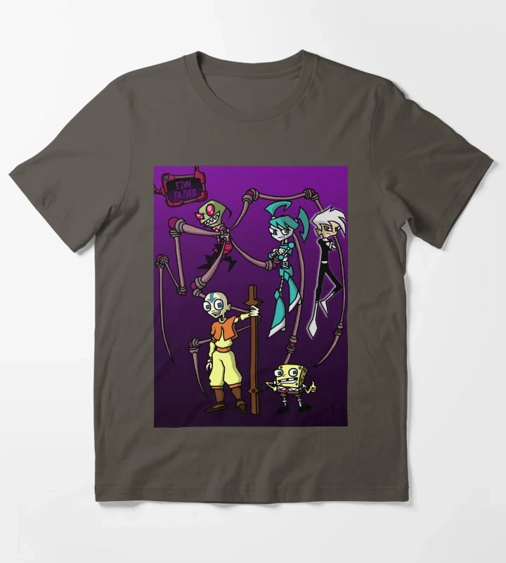 Nicktoon Invaders T-Shirt Dark Grey
