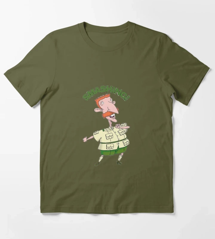 Nigel Thornberry Smashing Wild Thornberrys T-Shirt Olive Green