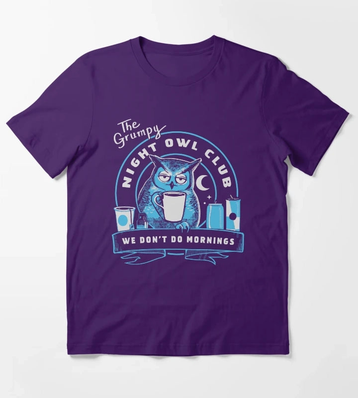 Night Owl Club T-Shirt Purple