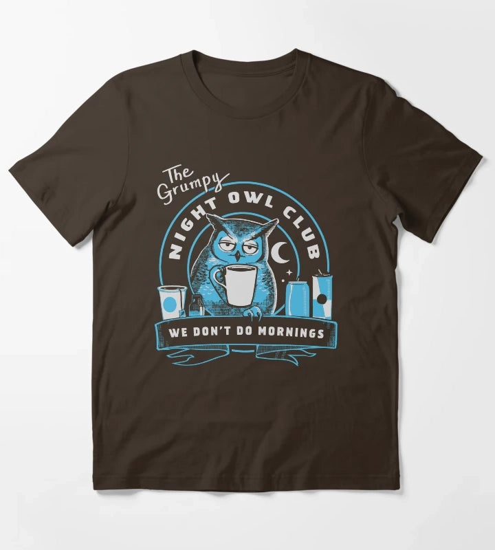 Night Owl Club T-Shirt Brown