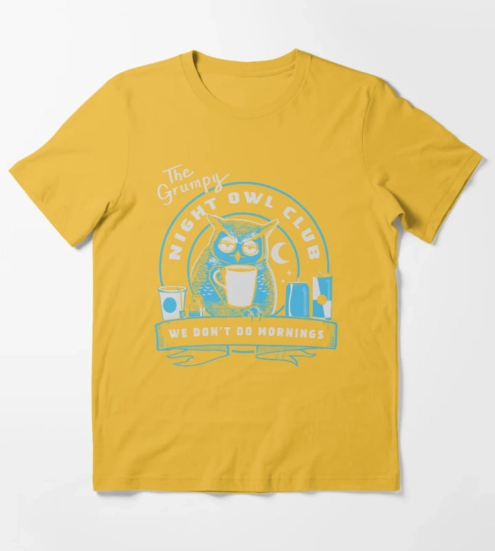 Night Owl Club T-Shirt Yellow