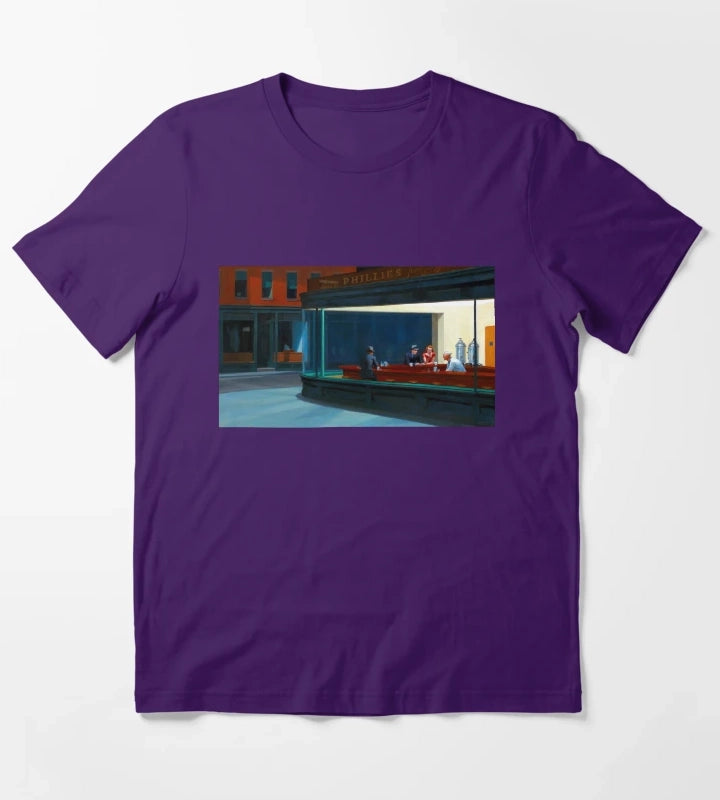 Nighthawks by Edward Hopper 1942 T-Shirt Purple