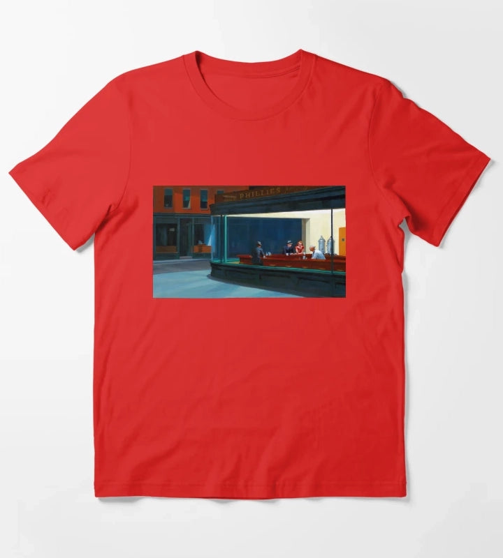 Nighthawks by Edward Hopper 1942 T-Shirt Red
