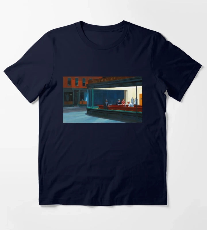 Nighthawks by Edward Hopper 1942 T-Shirt Navy