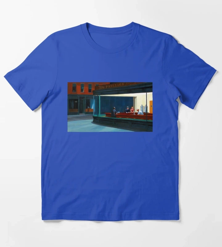 Nighthawks by Edward Hopper 1942 T-Shirt Blue