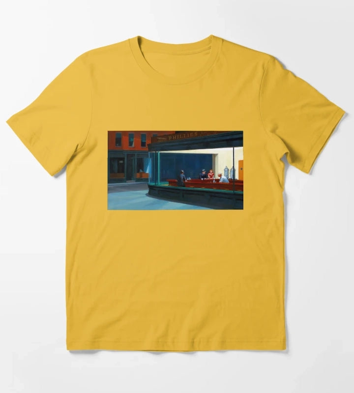 Nighthawks by Edward Hopper 1942 T-Shirt Yellow