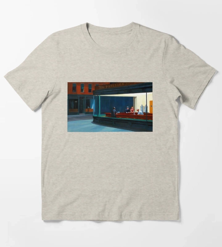 Nighthawks by Edward Hopper 1942 T-Shirt Cream
