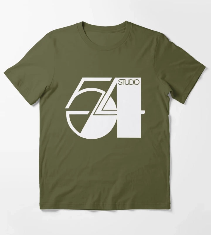 Nightlife 54 New York Music Party Disco 54 Club T-Shirt Olive Green