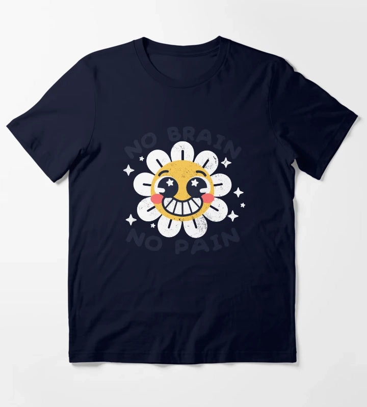 No brain no pain T-Shirt Navy
