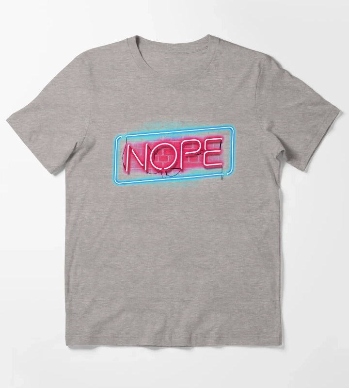 Nope T-Shirt Heather Grey