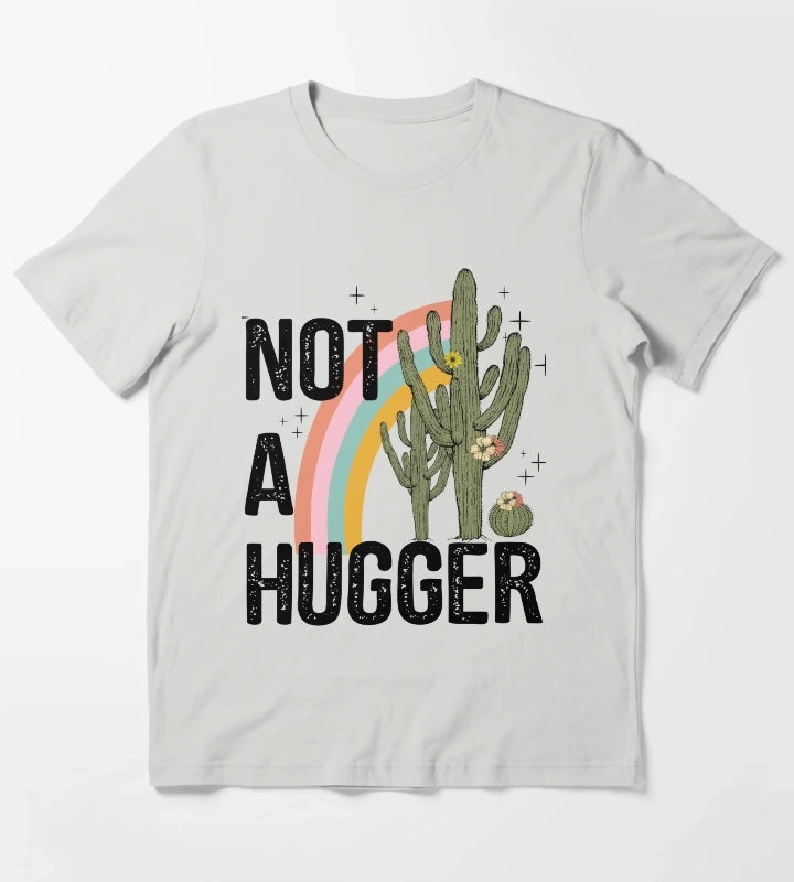 Not a hugger cacti cactus T-Shirt Light Grey