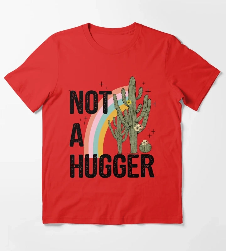 Not a hugger cacti cactus T-Shirt Red