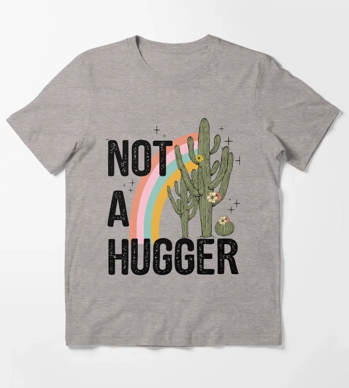 Not a hugger cacti cactus T-Shirt Heather Grey