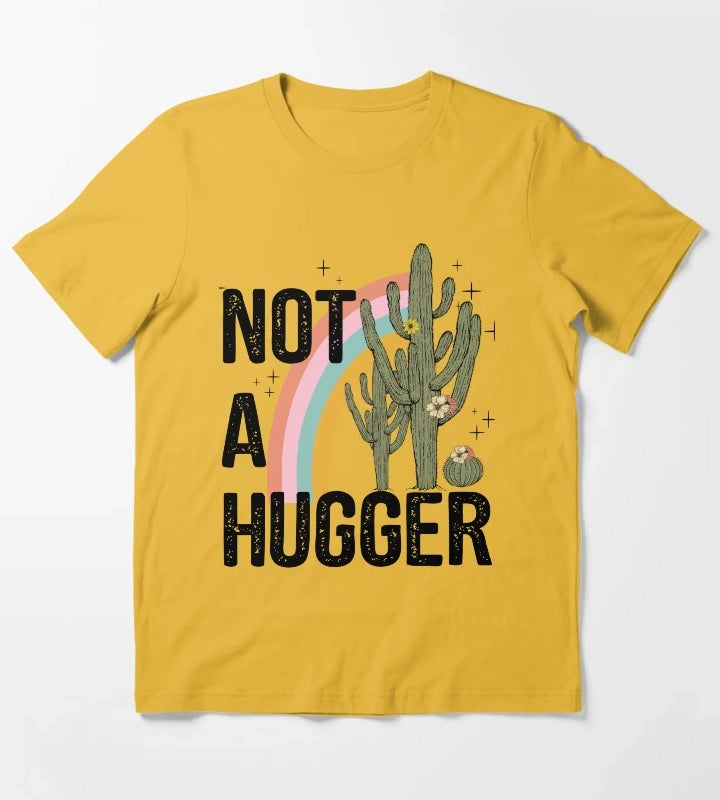 Not a hugger cacti cactus T-Shirt Yellow