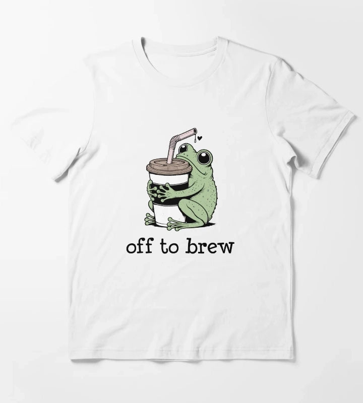 Off to Brew Coffee T-Shirt White
