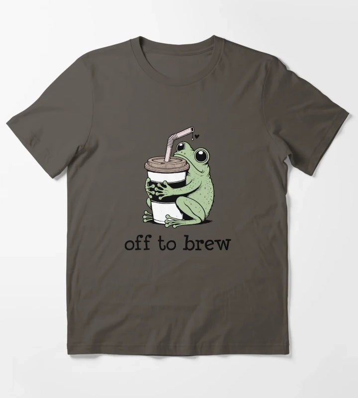 Off to Brew Coffee T-Shirt Dark Grey