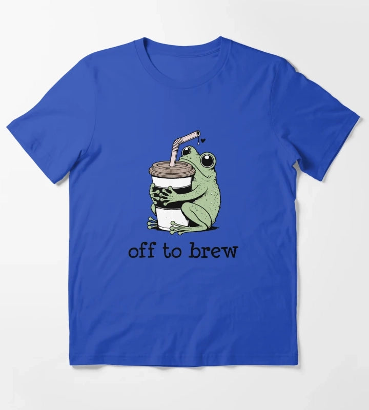 Off to Brew Coffee T-Shirt Blue
