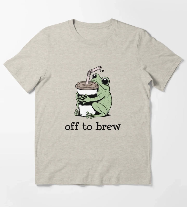Off to Brew Coffee T-Shirt Cream
