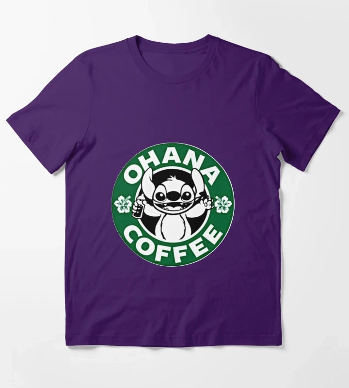 Ohana coffee T-Shirt Purple