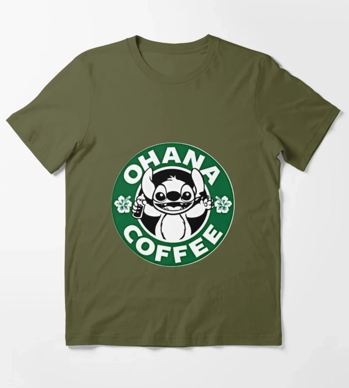 Ohana coffee T-Shirt Olive Green
