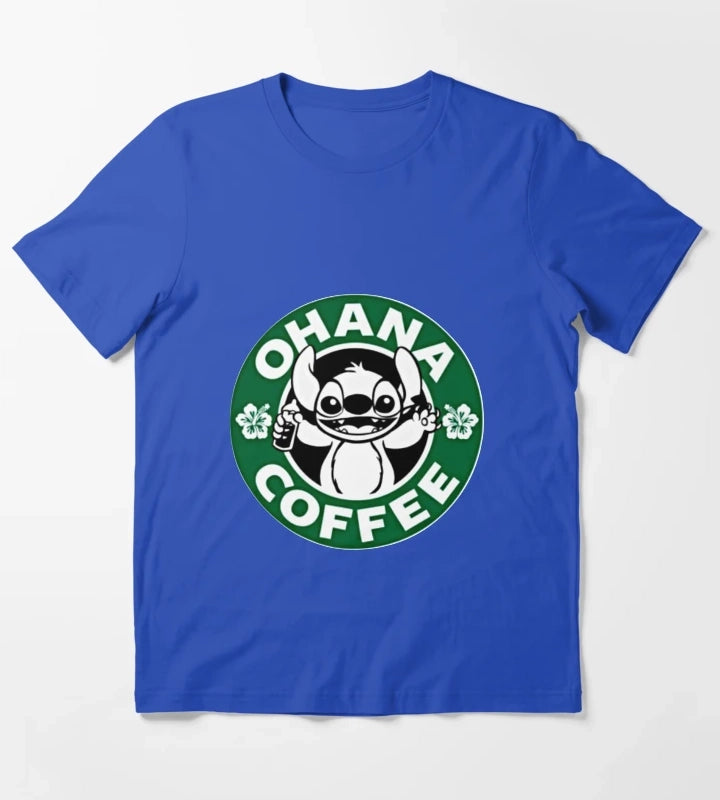 Ohana coffee T-Shirt Blue