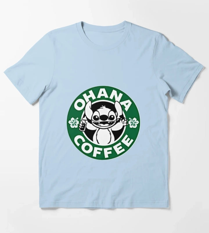Ohana coffee T-Shirt Sky Blue
