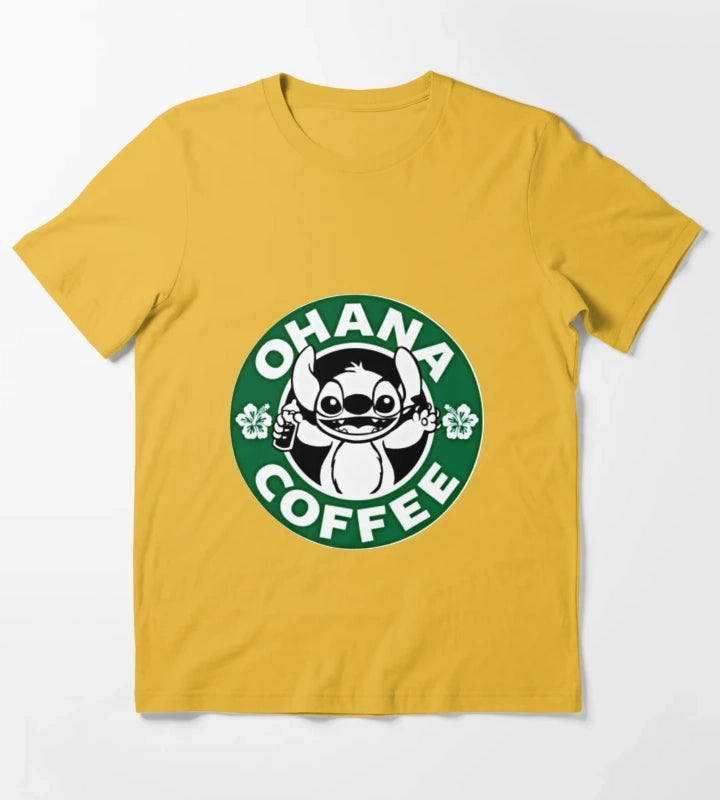 Ohana coffee T-Shirt Yellow