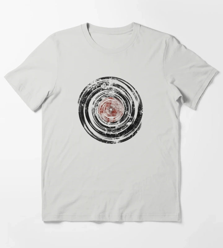 Old Vinyl Records Urban Grunge T-Shirt Light Grey