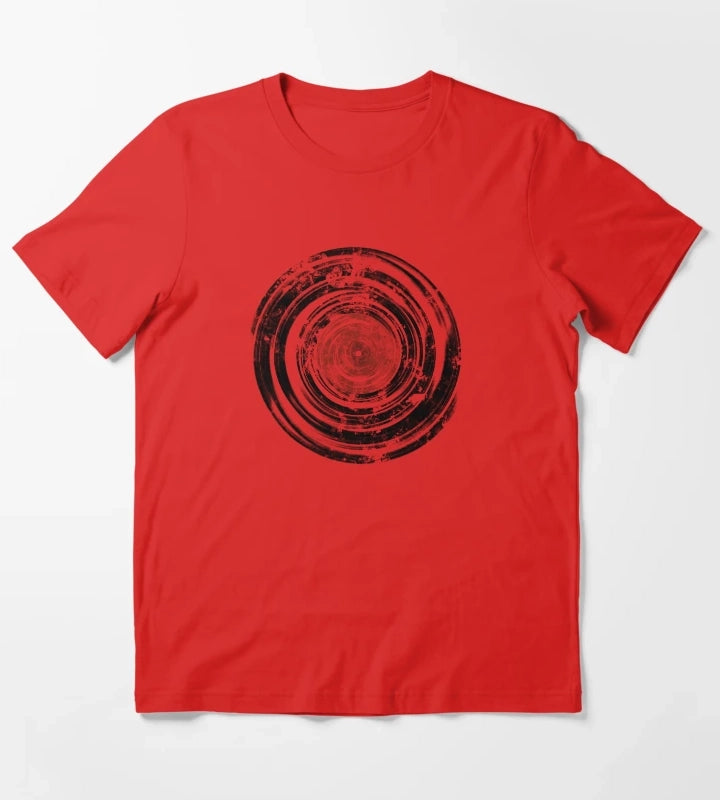 Old Vinyl Records Urban Grunge T-Shirt Red