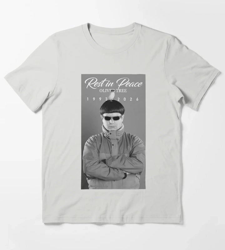 Oliver Tree Rest in Peace T-Shirt Light Grey