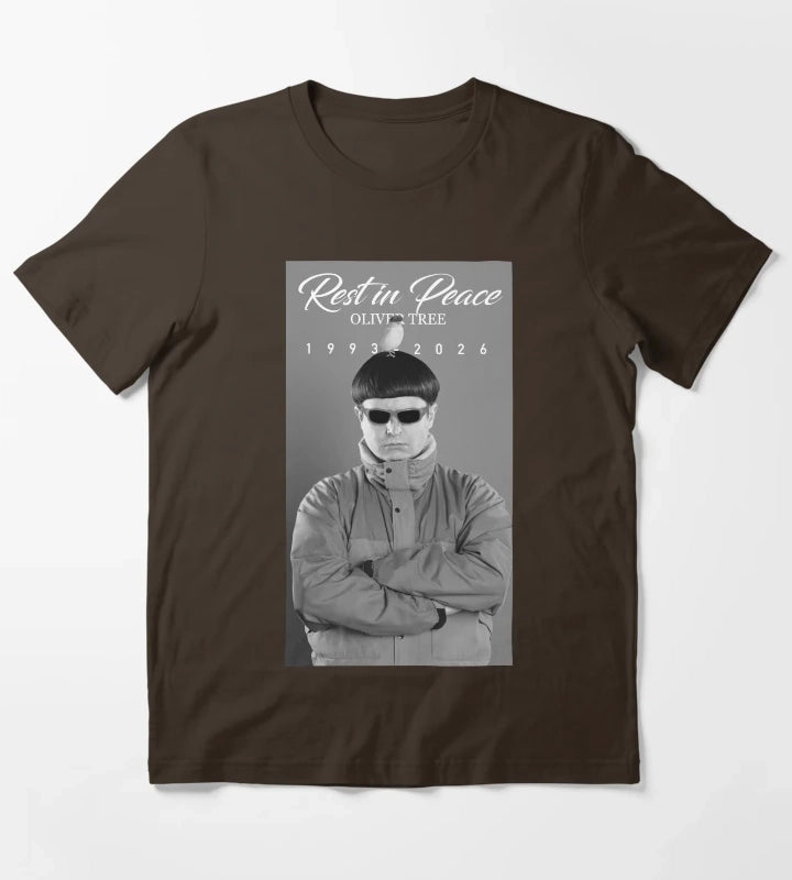 Oliver Tree Rest in Peace T-Shirt Brown