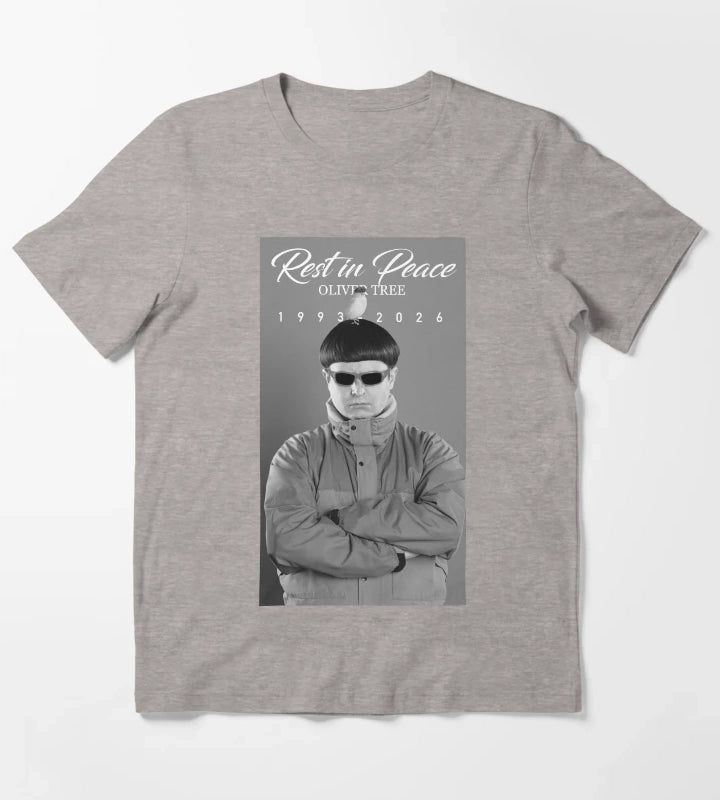 Oliver Tree Rest in Peace T-Shirt Heather Grey