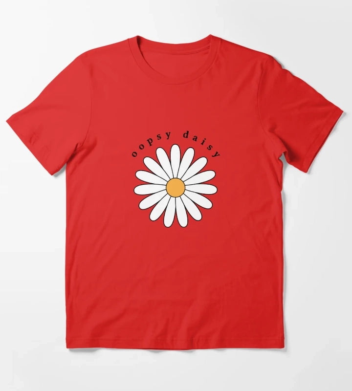 Oopsy Daisy Flower T-Shirt Red