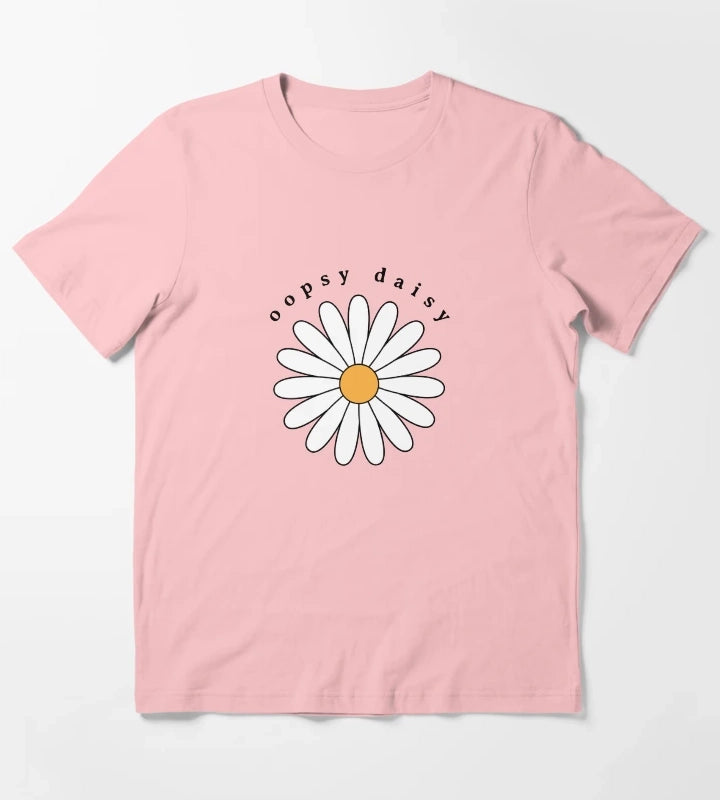 Oopsy Daisy Flower T-Shirt Dark Grey