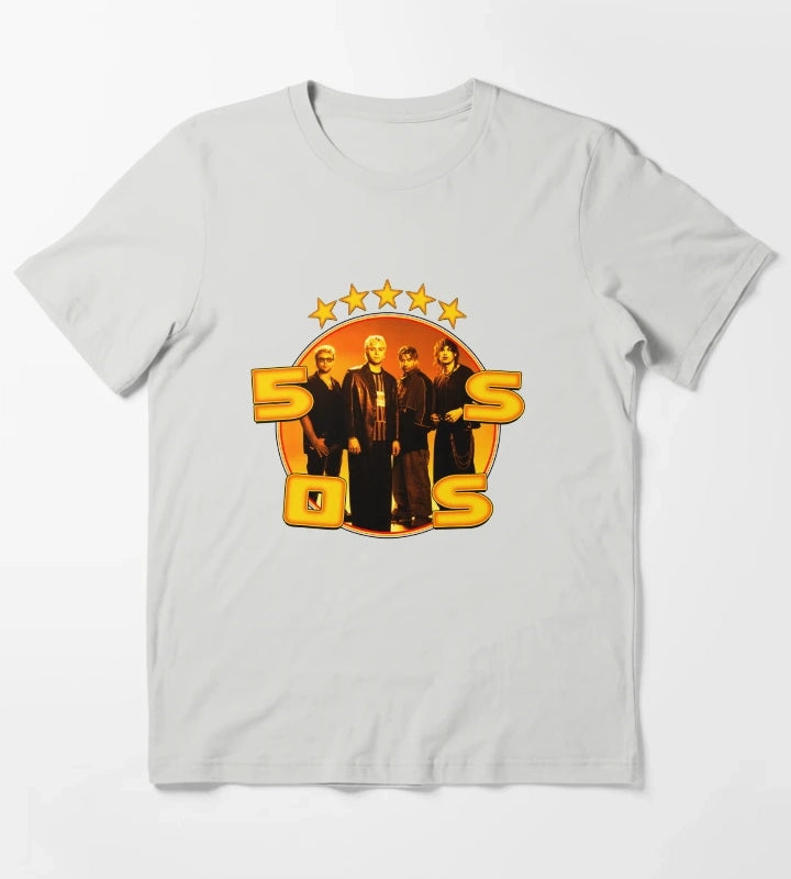 Orange Frame Pop Rock T-Shirt Light Grey