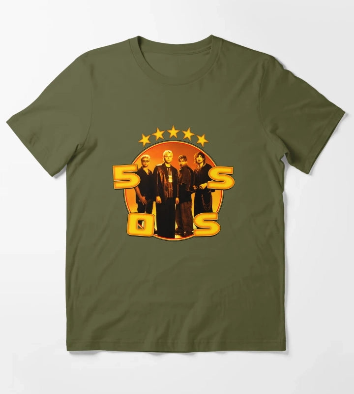 Orange Frame Pop Rock T-Shirt Olive Green