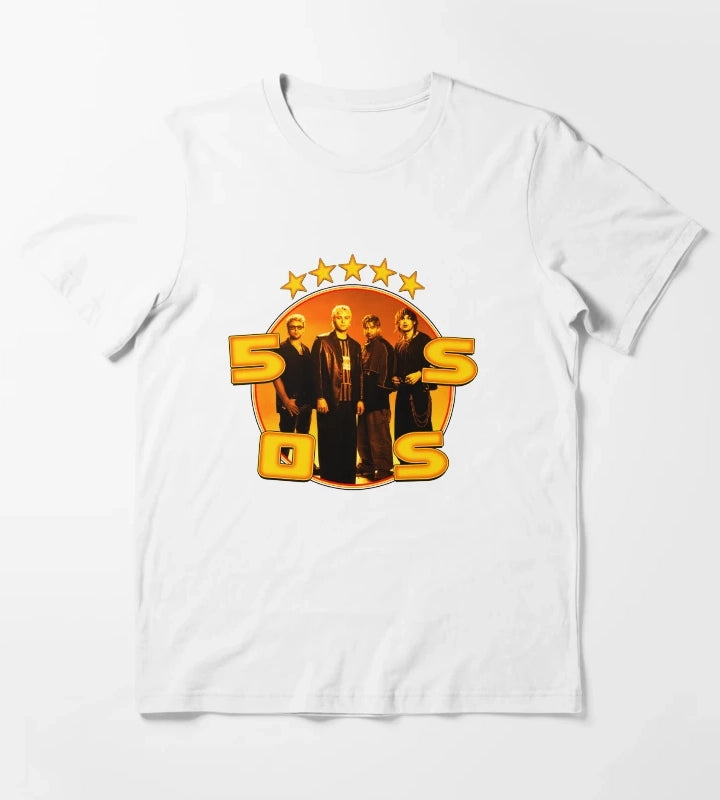 Orange Frame Pop Rock T-Shirt White