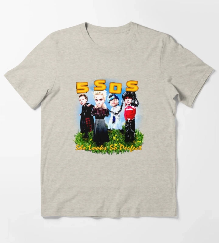 Orange Typography With Funny Face Member T-Shirt Cream