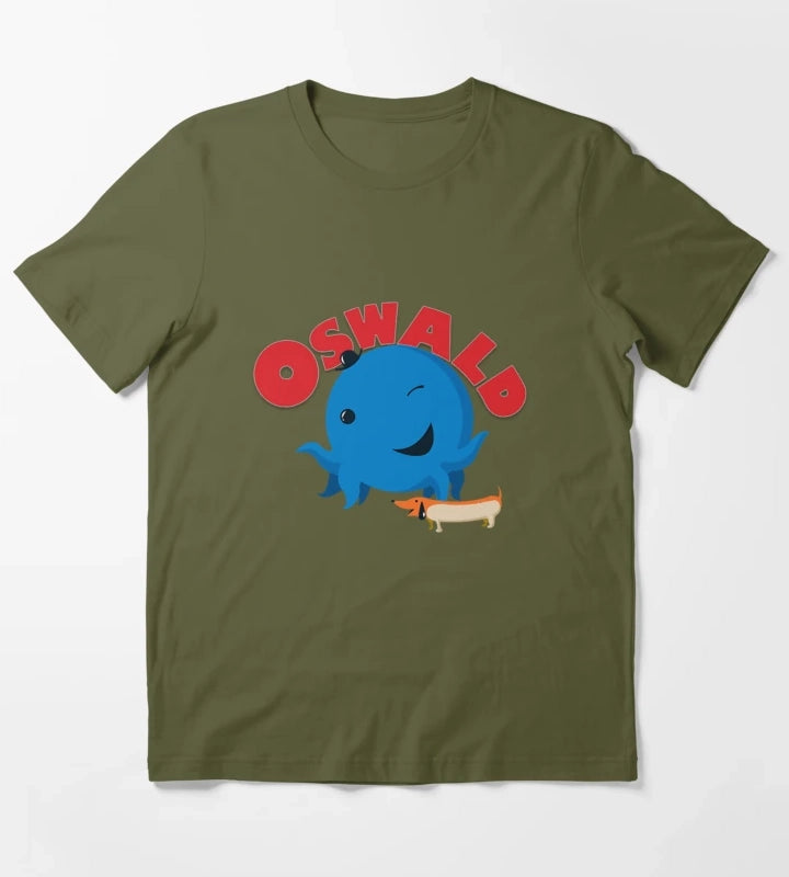 Oswald Octopus T-Shirt Olive Green