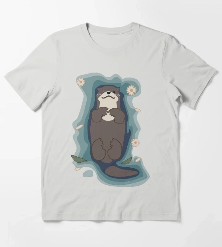Otter Bliss T-Shirt Light Grey