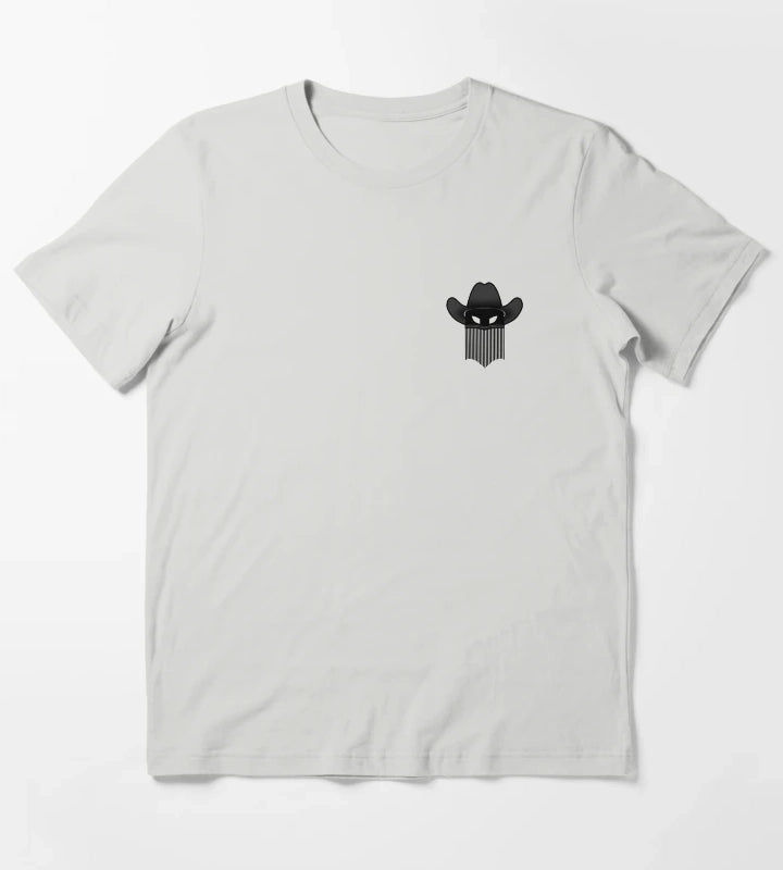 Outlaw Cowboy Logo T-Shirt Light Grey
